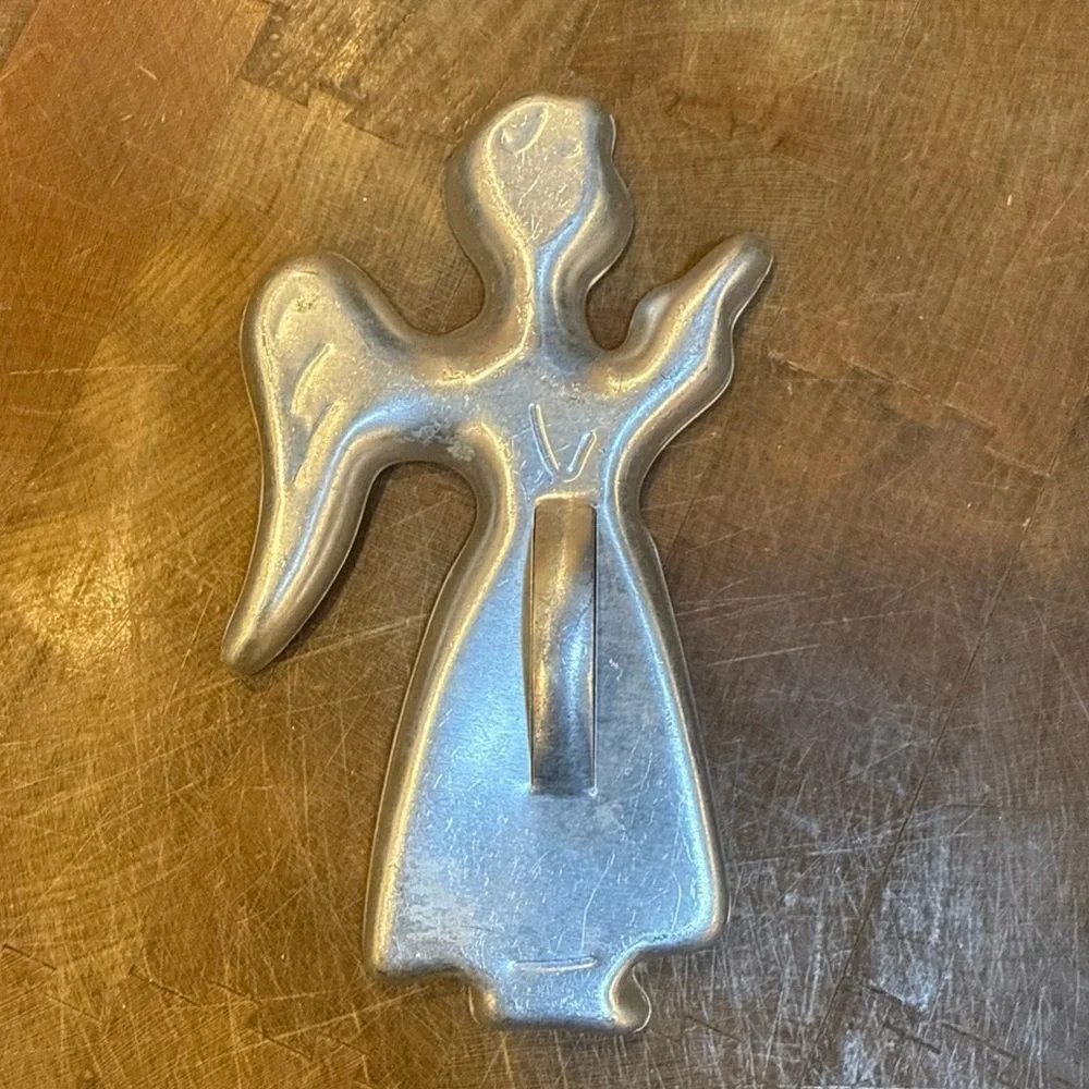 Vintage Silver Angel Cookie Cutter
